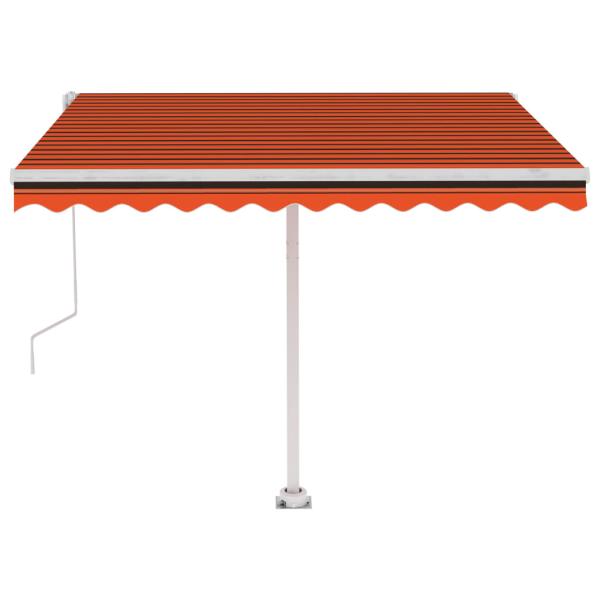 Standmarkise Automatisch 300x250 cm Orange/Braun