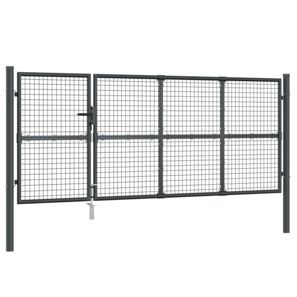 Mesh-Gartentor Anthrazit 350x175 cm Verzinkter Stahl