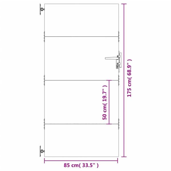 Gartentor 85x175 cm Cortenstahl