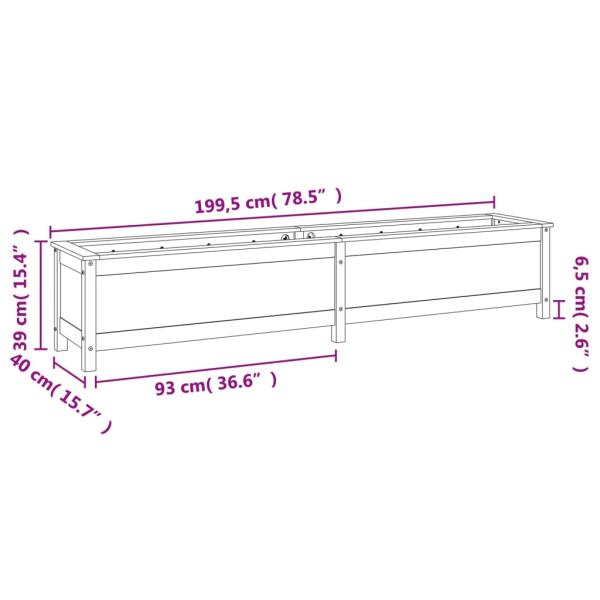 Hochbeet 199,5x40x39cm Massivholz Douglasie