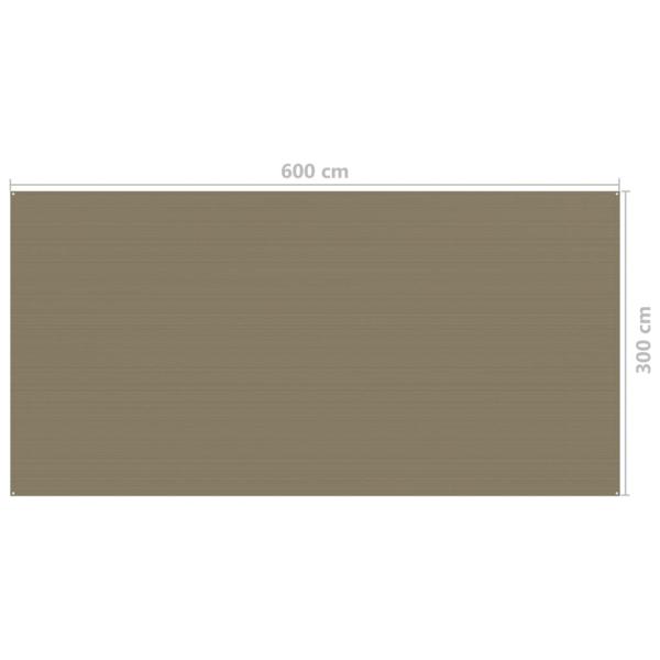 Zeltteppich 300x600 cm Taupe