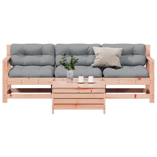 ARDEBO.de - 4-tlg. Garten-Lounge-Set mit Kissen Massivholz Douglasie