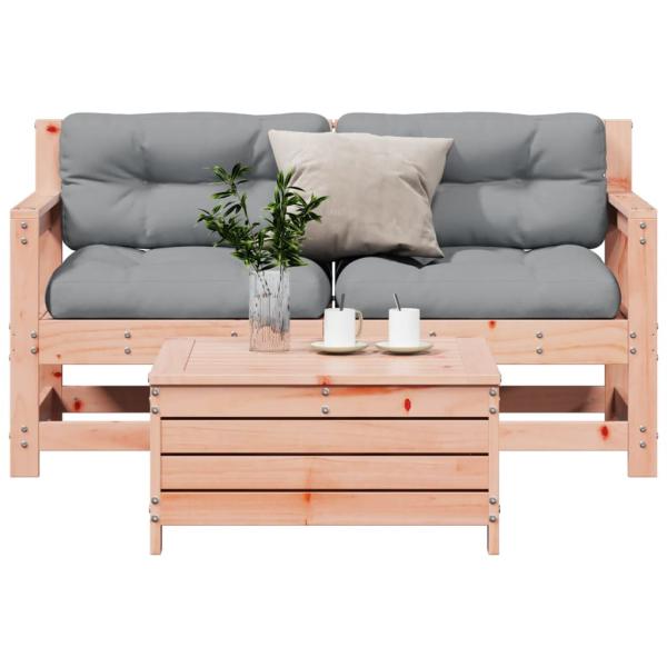 ARDEBO.de - 3-tlg. Garten-Lounge-Set mit Kissen Massivholz Douglasie