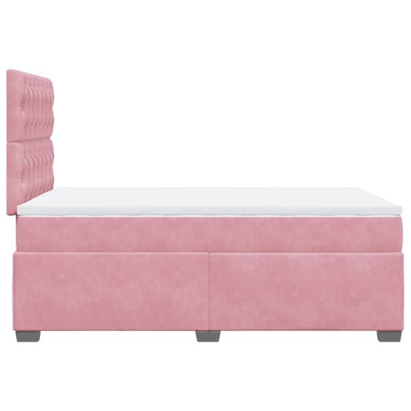 Boxspringbett mit Matratze Rosa 120x200 cm Samt