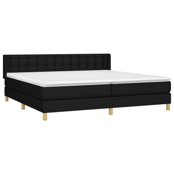 Boxspringbett mit Matratze Schwarz 180x200 cm Stoff