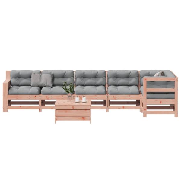 ARDEBO.de - 7-tlg. Garten-Lounge-Set mit Kissen Massivholz Douglasie