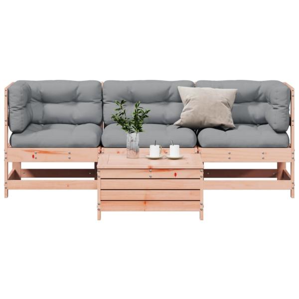 ARDEBO.de - 4-tlg. Garten-Lounge-Set mit Kissen Massivholz Douglasie