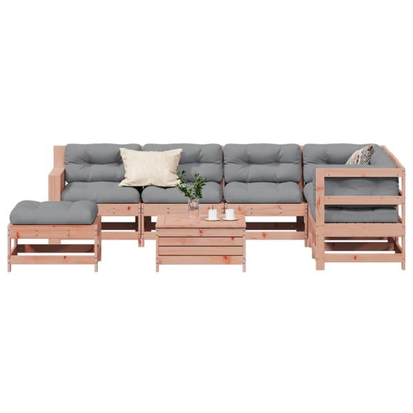 ARDEBO.de - 8-tlg. Garten-Lounge-Set mit Kissen Massivholz Douglasie