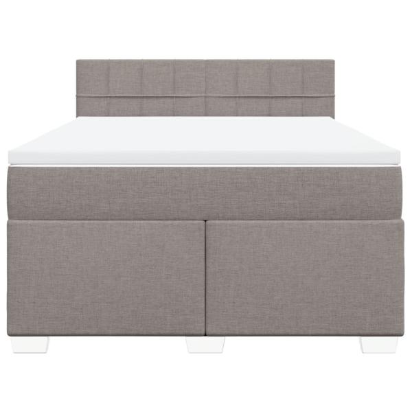 Boxspringbett mit Matratze Taupe 140x190 cm Stoff