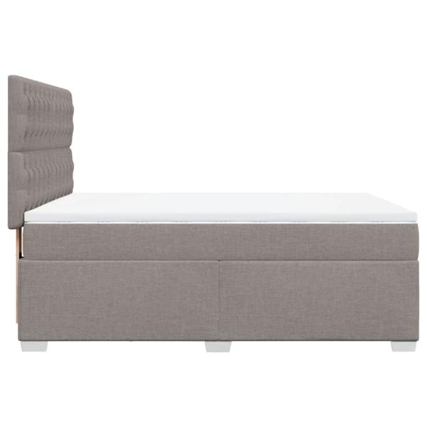 Boxspringbett mit Matratze Taupe 140x190 cm Stoff