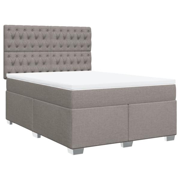 Boxspringbett mit Matratze Taupe 140x190 cm Stoff