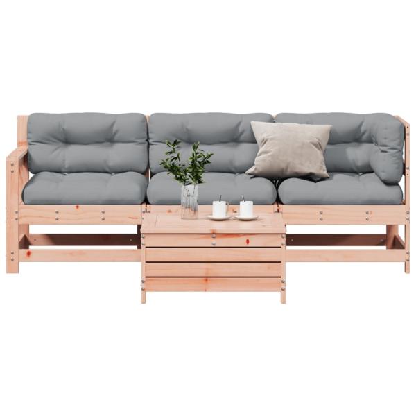 ARDEBO.de - 4-tlg. Garten-Lounge-Set mit Kissen Massivholz Douglasie