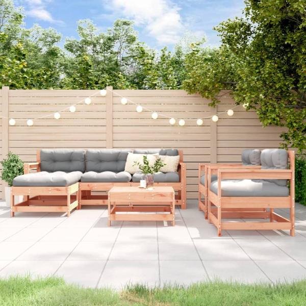 ARDEBO.de - 7-tlg. Garten-Lounge-Set mit Kissen Massivholz Douglasie