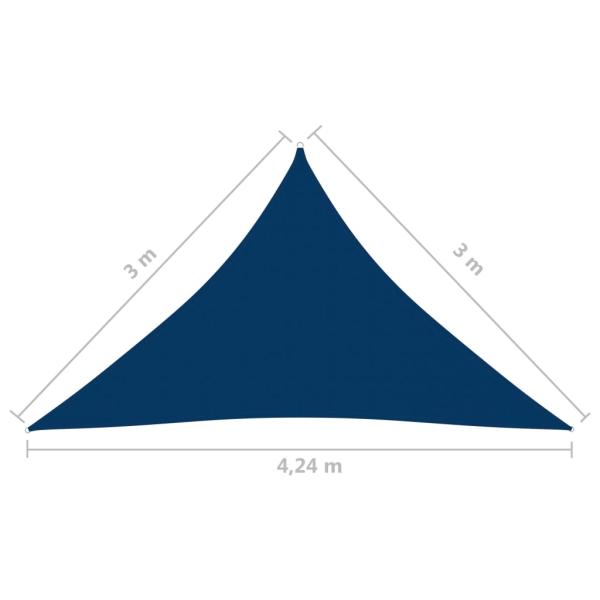 Sonnensegel Oxford-Gewebe Dreieckig 3x3x4,24 m Blau