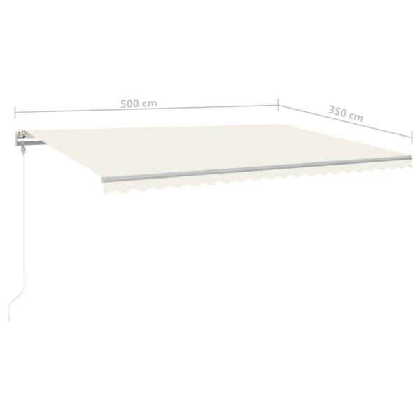 Markise Automatisch Einziehbar 500x350 cm Creme