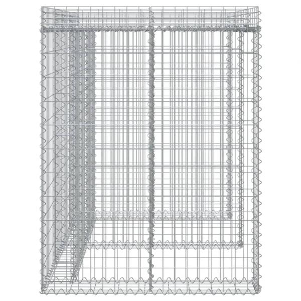 Gabionen-Mülltonnenbox 192x91x120 cm Verzinktes Eisen