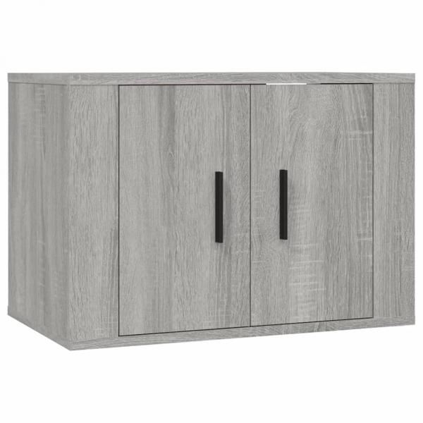 4-tlg. TV-Schrank-Set Grau Sonoma Holzwerkstoff