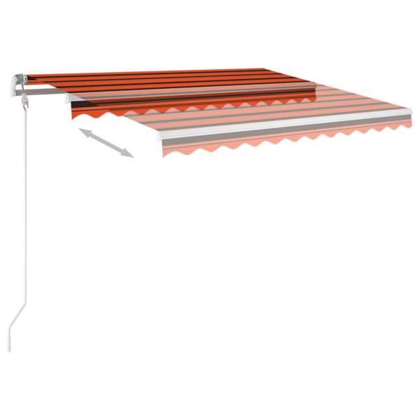 Standmarkise Manuell Einziehbar 350x250 cm Orange/Braun