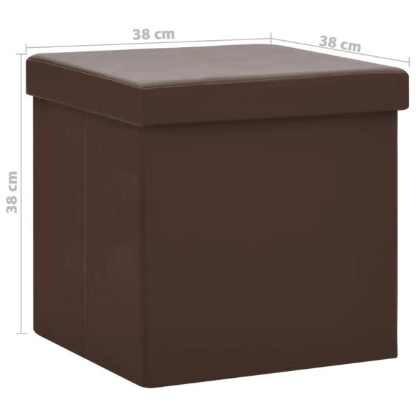 Hocker mit Stauraum Braun PVC