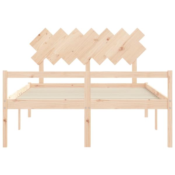 Seniorenbett mit Kopfteil 140x190 cm Massivholz