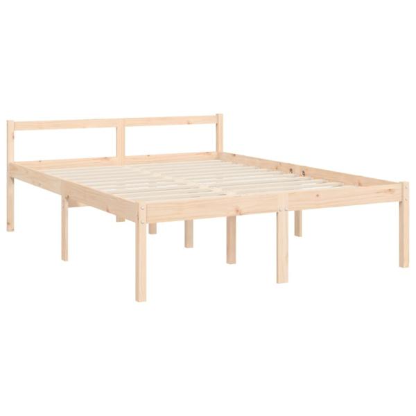 Seniorenbett mit Kopfteil 140x190 cm Massivholz