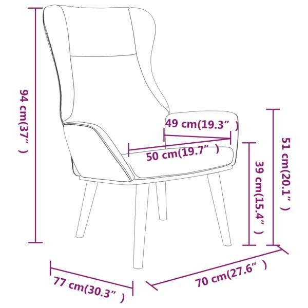 Relaxsessel mit Hocker Hellgrau Stoff