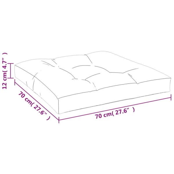 Palettenkissen Mehrfarbig 70x70x12 cm Stoff