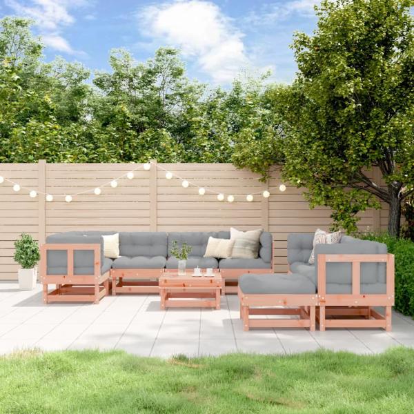 ARDEBO.de - 10-tlg. Garten-Lounge-Set Massivholz Douglasie