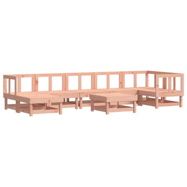 8-tlg. Garten-Lounge-Set mit Kissen Massivholz Douglasie