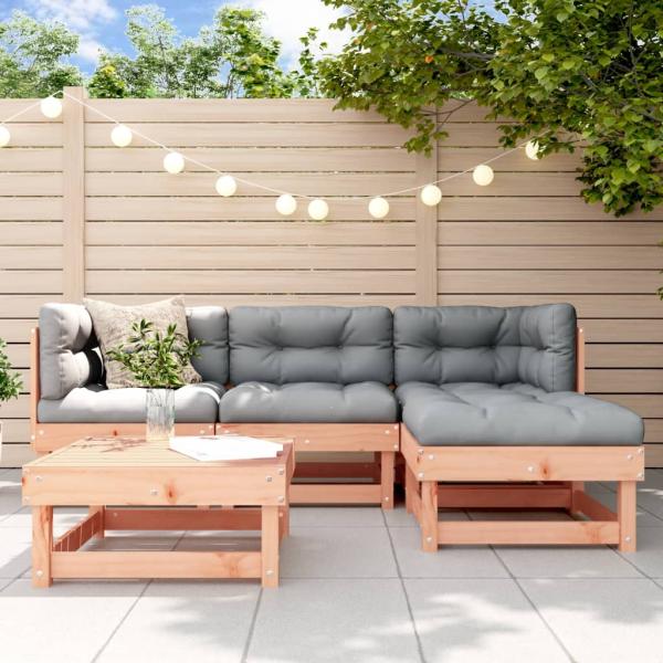 ARDEBO.de - 5-tlg. Garten-Lounge-Set Massivholz Douglasie