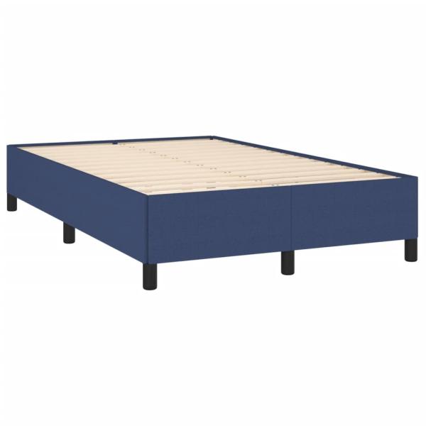 Boxspringbett mit Matratze Blau 120x190 cm Stoff