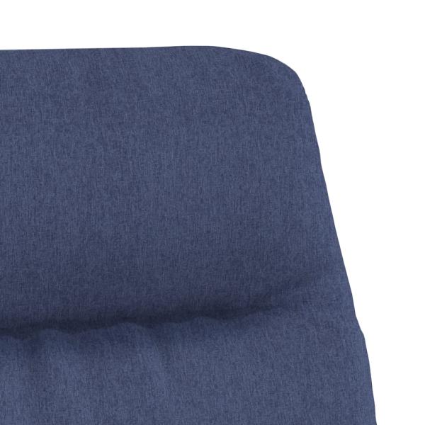 Relaxsessel mit Hocker Blau Stoff