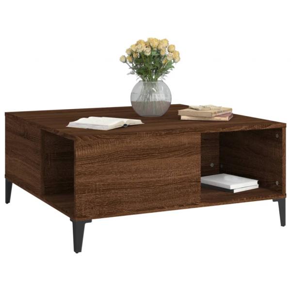 Couchtisch Braun Eichen-Optik 80x80x36,5 cm Holzwerkstoff