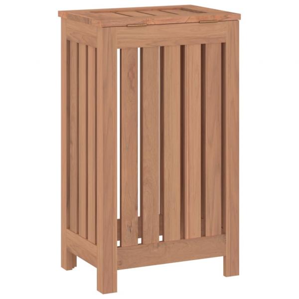 Wäschebehälter 35x25x60 cm Massivholz Teak