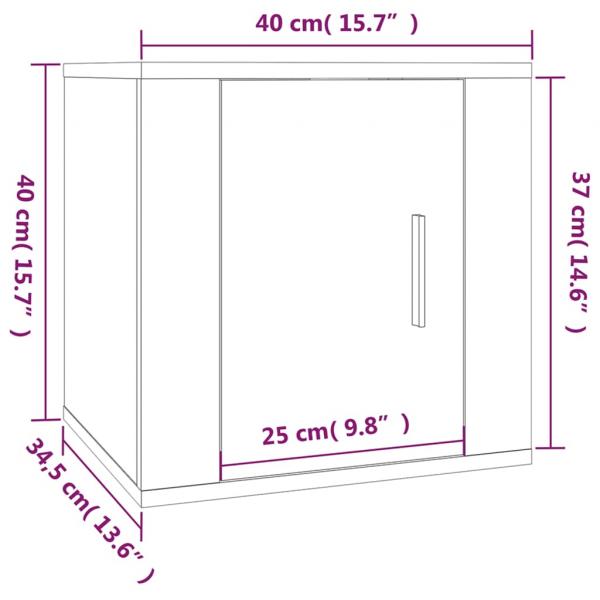 3-tlg. TV-Schrank-Set Räuchereiche Holzwerkstoff