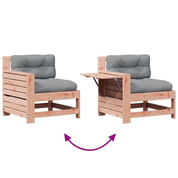 5-tlg. Garten-Lounge-Set mit Kissen Massivholz Douglasie