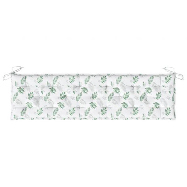 Gartenbank-Auflage Blattmuster 180x50x7 cm Oxford-Gewebe