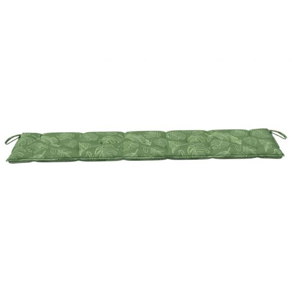 Gartenbank-Auflage Blattmuster 180x50x7 cm Oxford-Gewebe