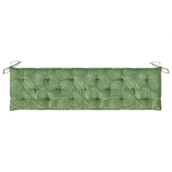 Gartenbank-Auflage Blattmuster 180x50x7 cm Oxford-Gewebe