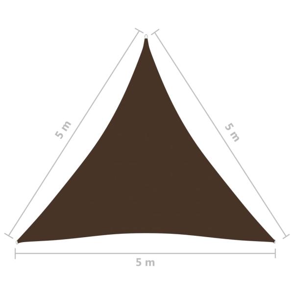 Sonnensegel Oxford-Gewebe Dreieckig 5x5x5 m Braun