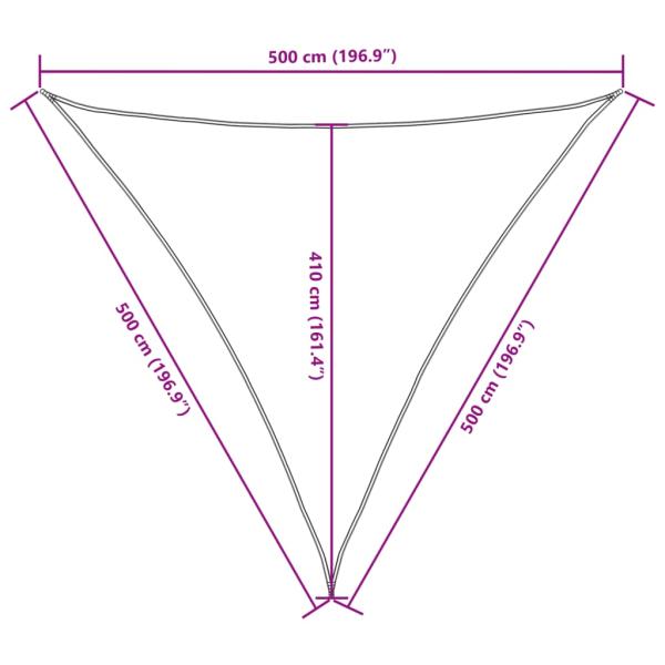 Sonnensegel Oxford-Gewebe Dreieckig 5x5x5 m Braun