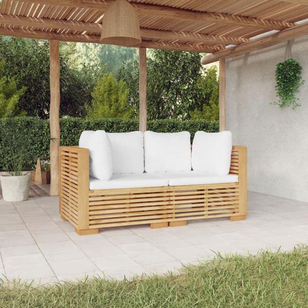 ARDEBO.de - Garten-Ecksofas mit Kissen 2 Stk. Massivholz Teak