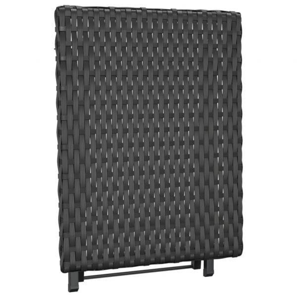 Klapptisch Schwarz 45x35x32 cm Poly Rattan