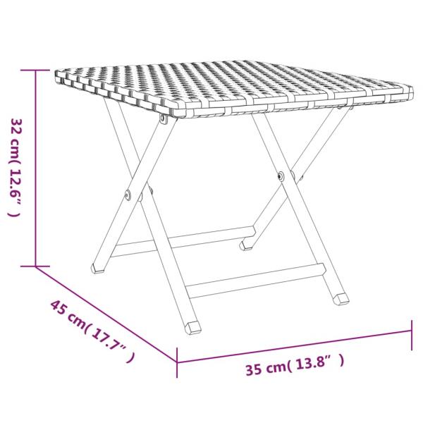 Klapptisch Braun 45x35x32 cm Poly Rattan