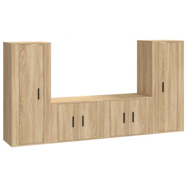 4-tlg. TV-Schrank-Set Sonoma-Eiche Holzwerkstoff