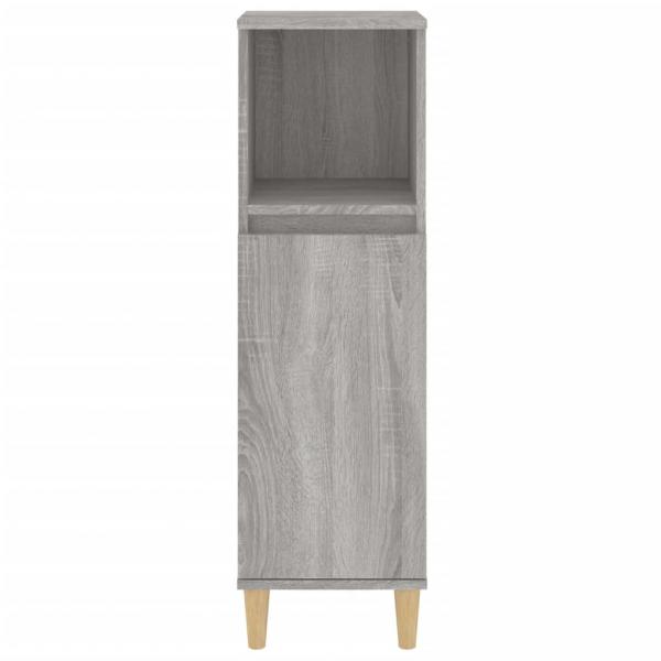 Badschrank Grau Sonoma 30x30x100 cm Holzwerkstoff