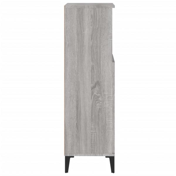 Badschrank Grau Sonoma 30x30x100 cm Holzwerkstoff