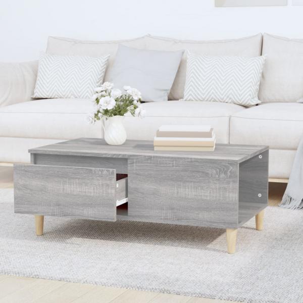 Couchtisch Grau Sonoma 90x50x36,5 cm Holzwerkstoff