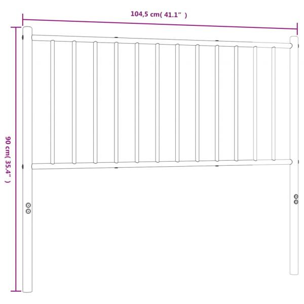 Kopfteil Metall Schwarz 100 cm