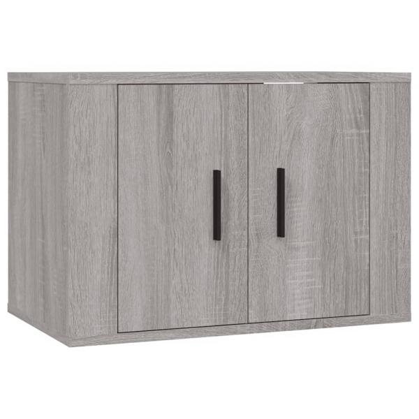 3-tlg. TV-Schrank-Set Grau Sonoma Holzwerkstoff